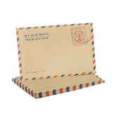 10 Pcs Vintage Paper Envelopes 162 X 110mm Kraft Paper Envelopes with Exquisite Pattern Brown Airmail Envelopes for Postcard Gift Greeting Card Invitation and Letters